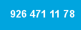 926 471 11 78 926 471 11 78